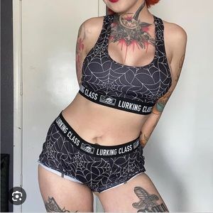 In search of lurking class spiderweb short & tank set